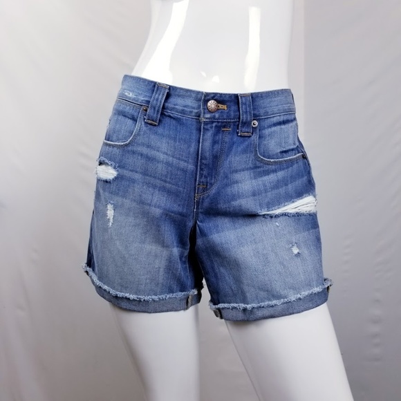 J. Crew Pants - J. Crew Shorts Jean Denim Distressed Indigo Cuffed
